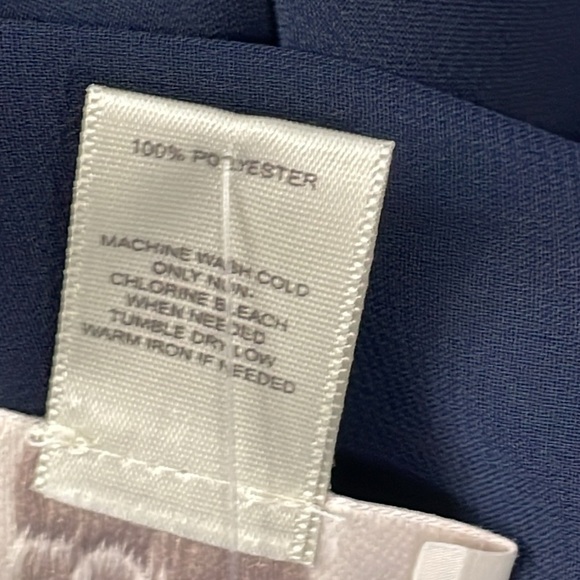 Loft Navy Sheer Tie Blouse - Picture 6 of 6